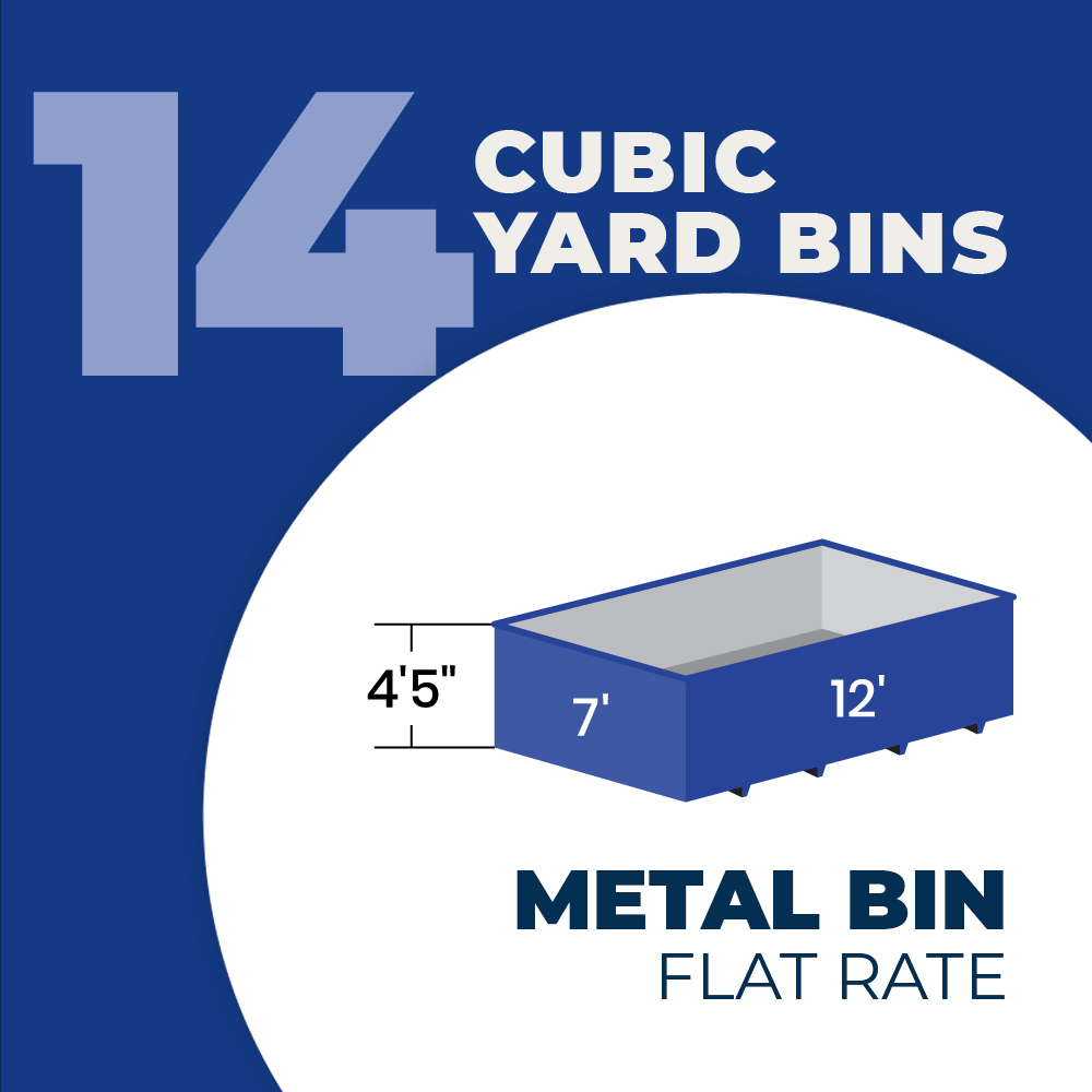 14-cubic Yard Bin Rental | Metal Waste - Flat Rate