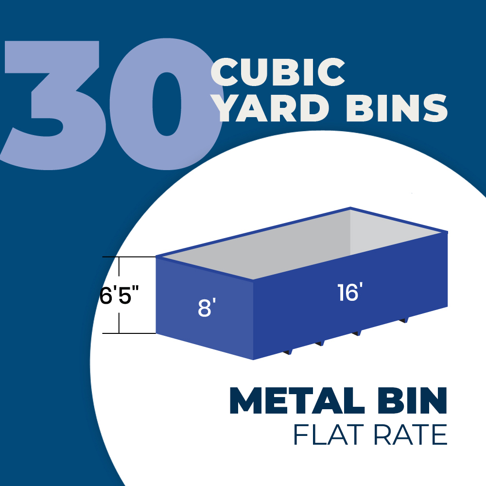 30-cubic Yard Bin Rental | Metal Waste - Flat Rate